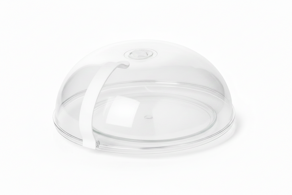 Microwave Food Cover with Steam Vents – Splatter Guard with Easy-Grip Handle for Plates & Bowls | Heat-Resistant