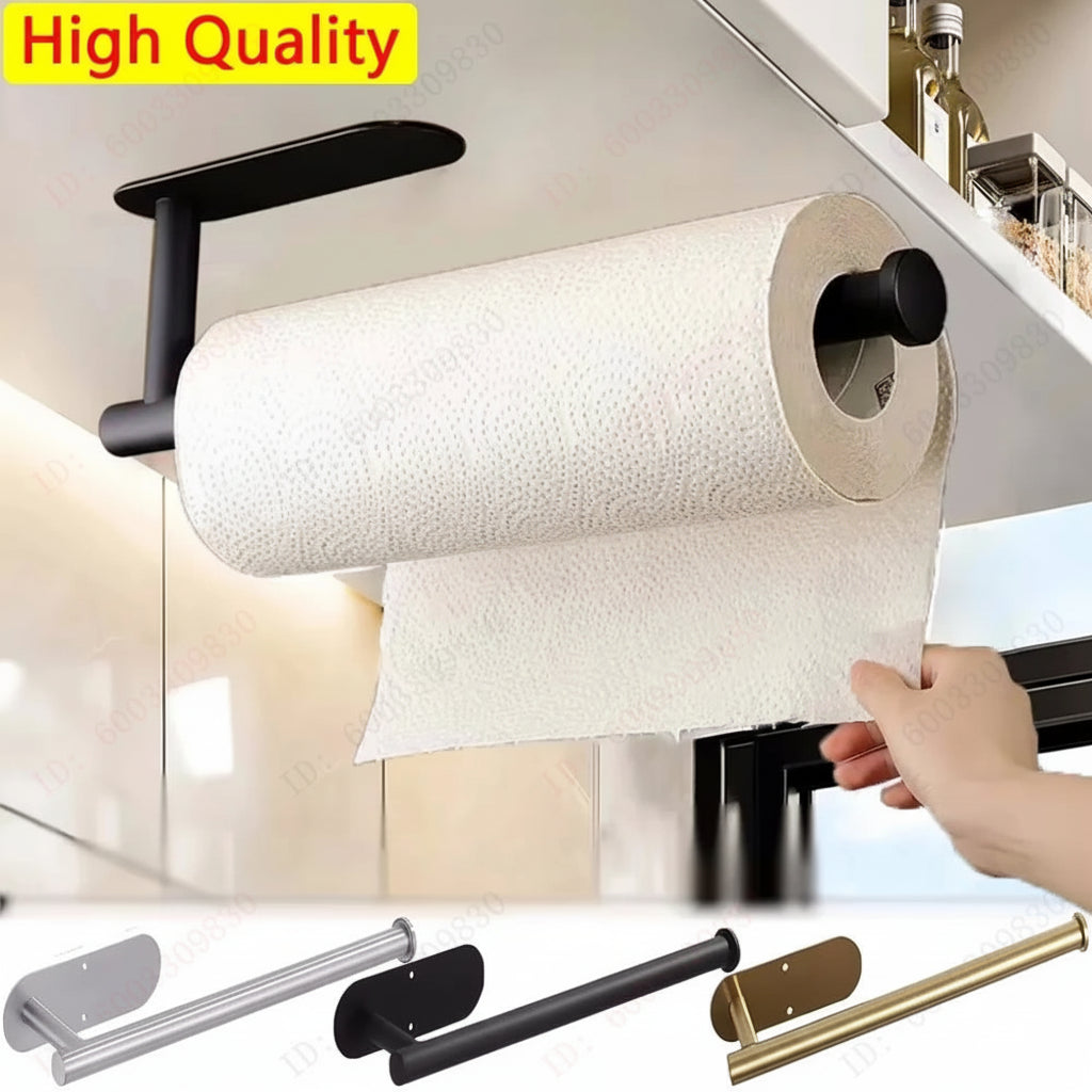 Multi-Purpose Paper Towel Holder – Wall Mounted Metal Kitchen Roll Holder for