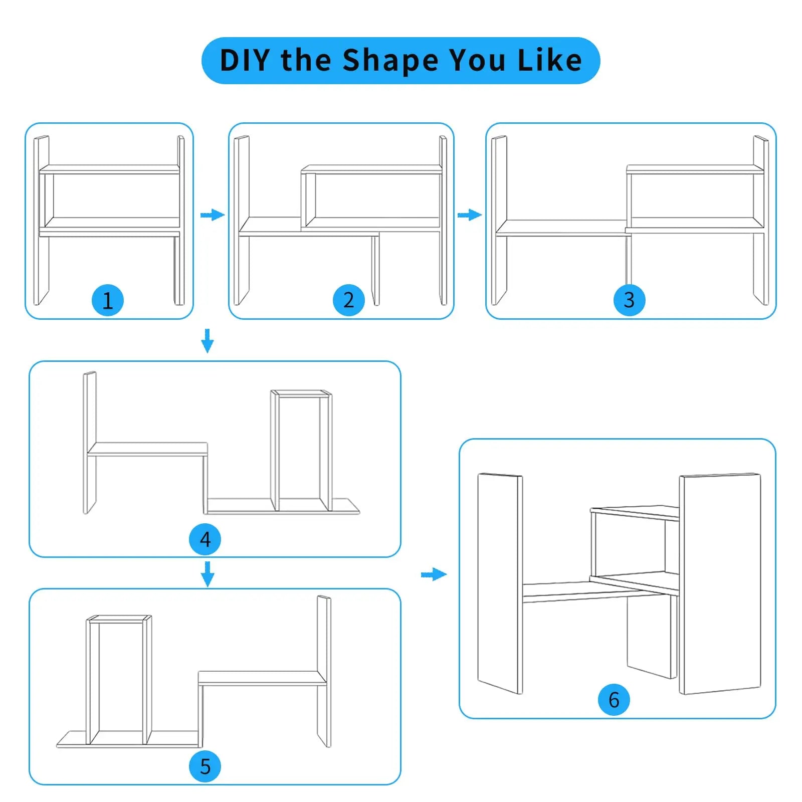 Adjustable Wooden Desktop Shelf Organizer – Office Desk Storage Rack product image
