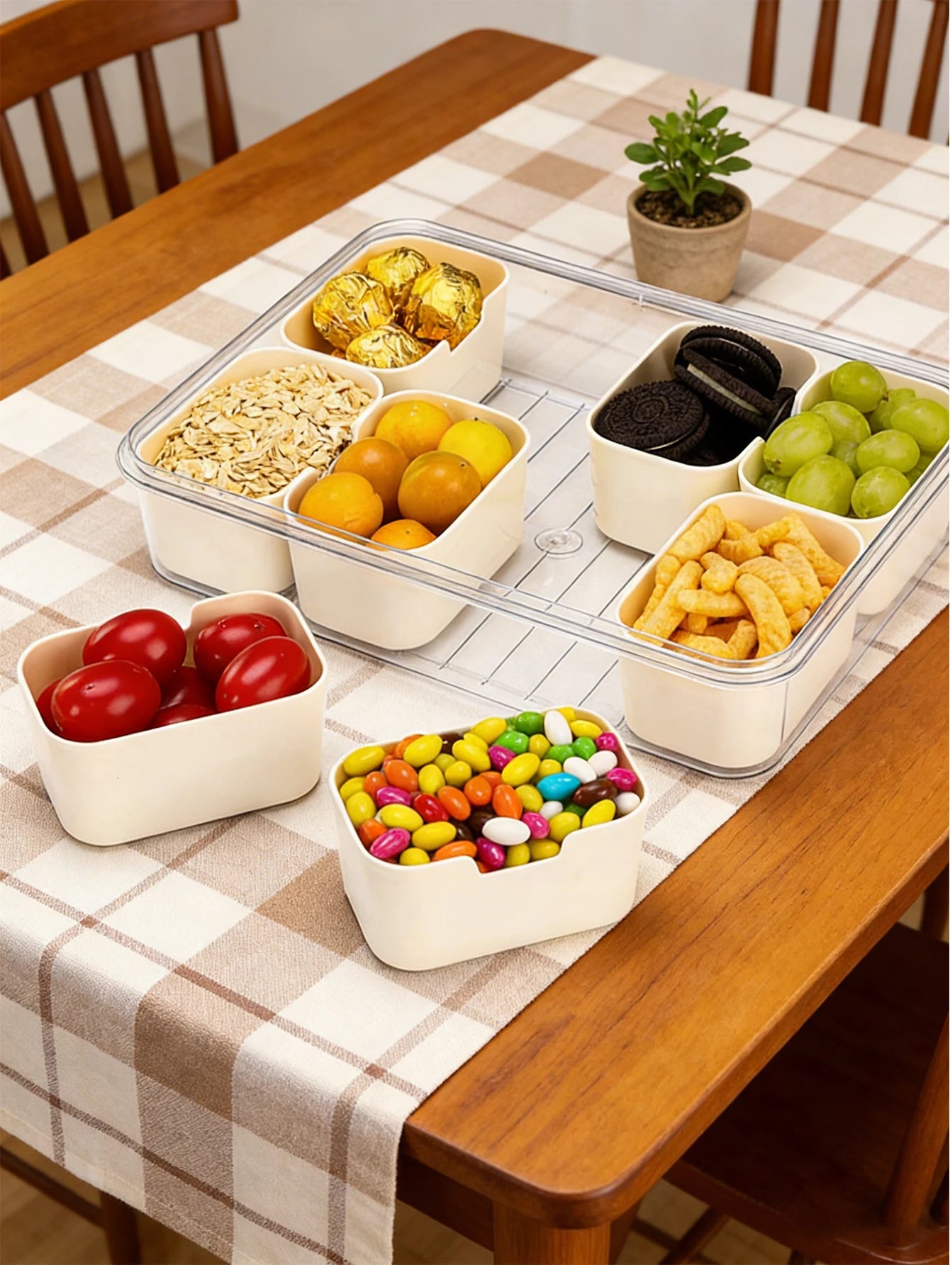 Refrigerator/Pantry Storage Containers – Leakproof Rectangular Food Storage Box with Compartments product