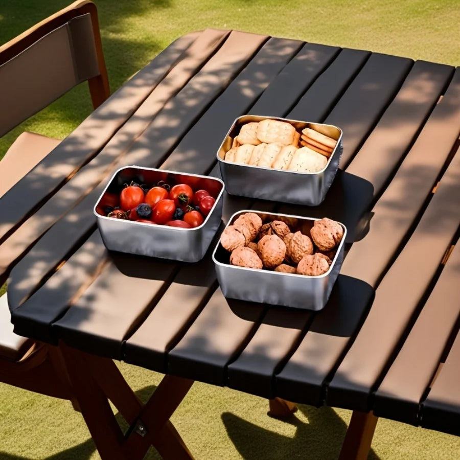 6-Pack Stainless Steel Meal Prep Containers with Lids – Stackable Leakproof Food