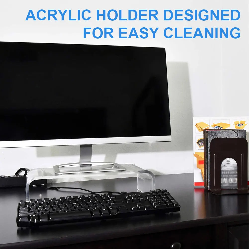 Acrylic Monitor Stand Riser – Clear Laptop & Computer Desk Stand product