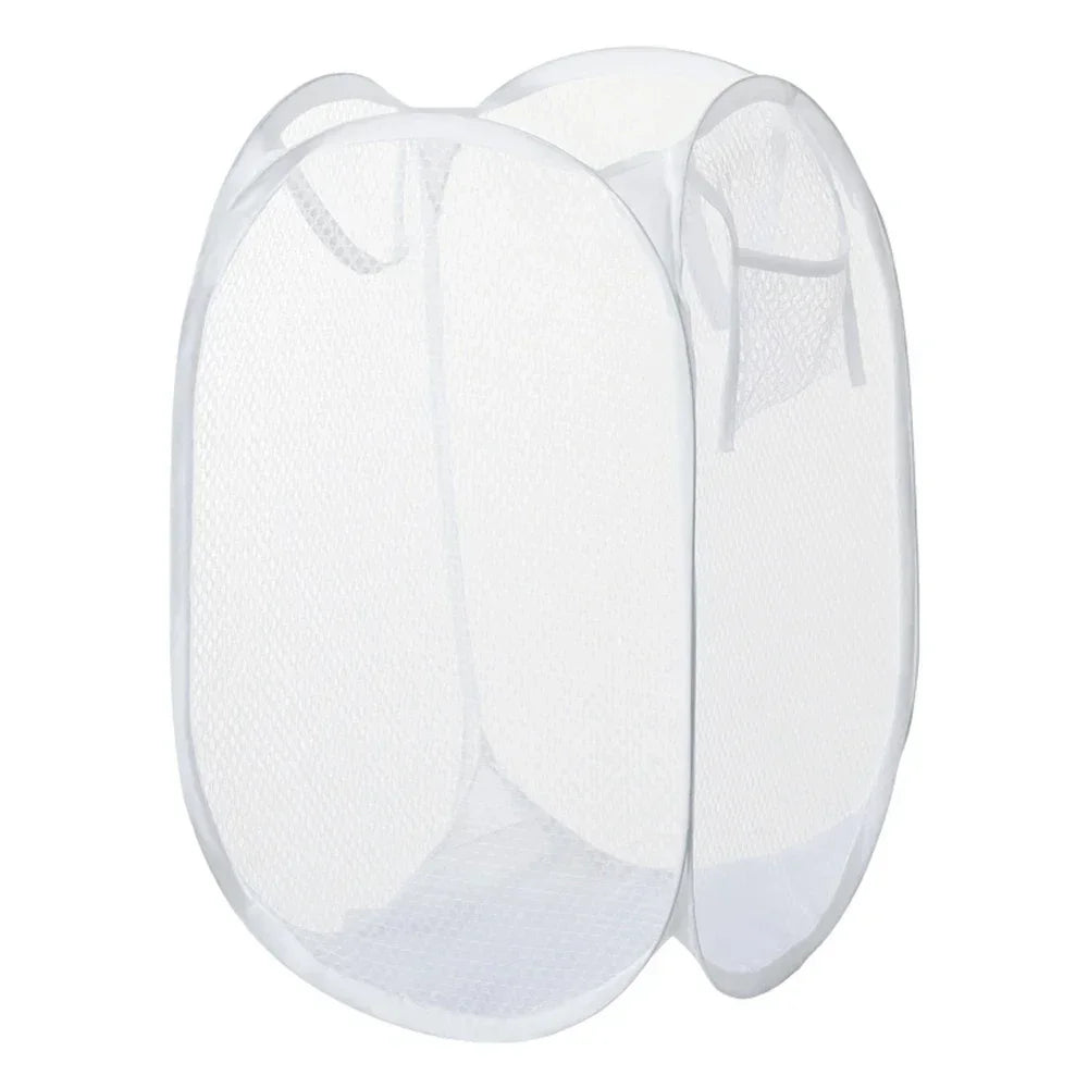 Folding Mesh Laundry Basket – Collapsible Dirty Clothes Hamper product image