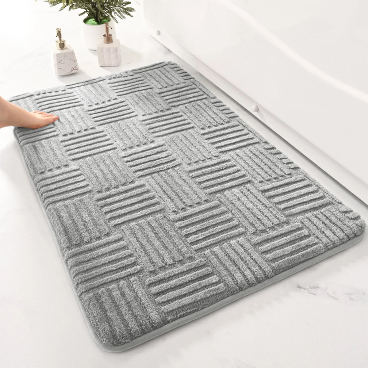 Ultra Absorbent Bathroom Floor Mat – Non-Slip Thick Soft Bath Rug product