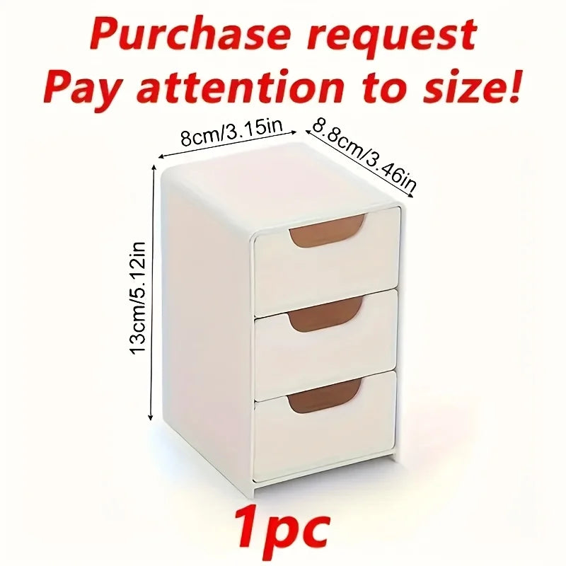 3-Tier Desk Organizer with Drawers – Cosmetic & Office Storage product image