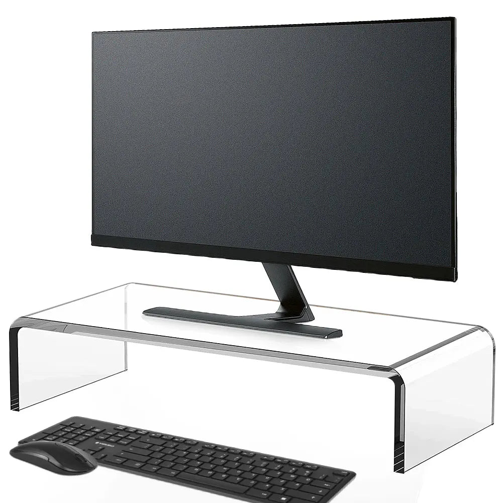 Acrylic Monitor Stand Riser – Clear Laptop & Computer Desk Stand