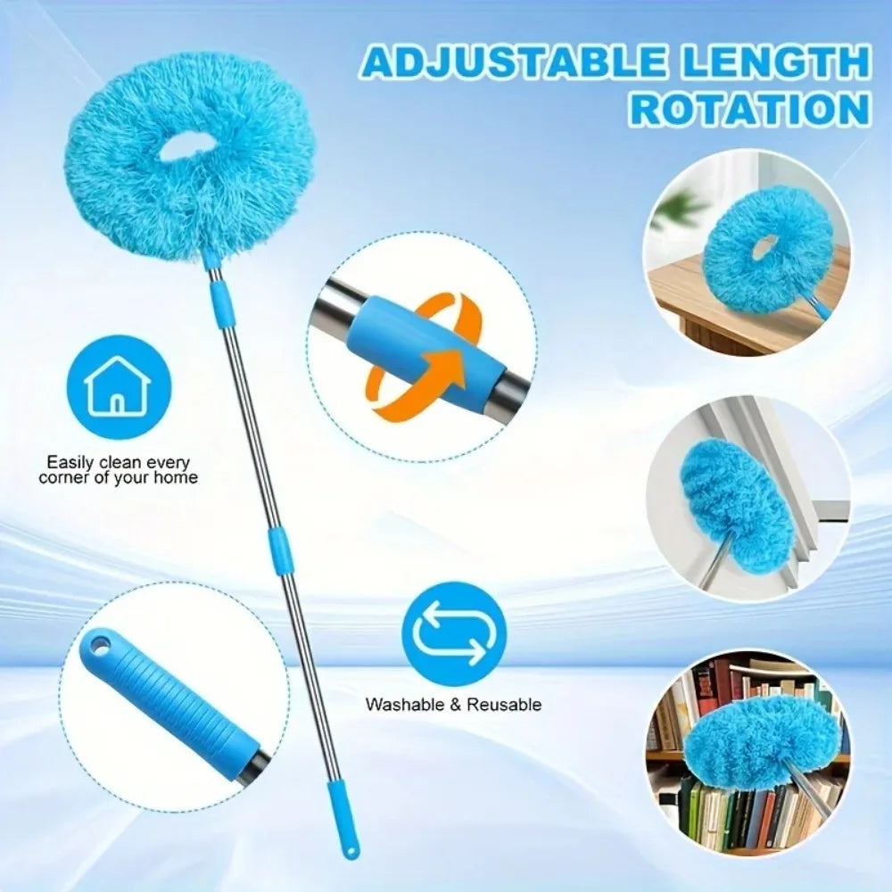 Microfiber Ceiling Duster with Extension Rod – Washable High-Reach Cleaning Brush product