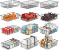 View of 12-Pack Wire Storage Baskets – Extra Large Pantry & Cabinet